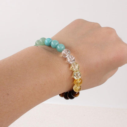 Natural Stone Beaded Bracelets for Women Men - 8MM Semi-Precious Stones Bracelets