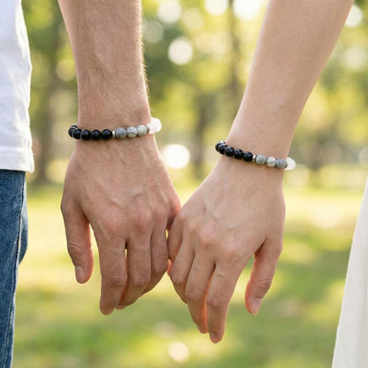 Natural Stone Beaded Bracelets for Women Men - 8MM Semi-Precious Stones Bracelets