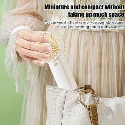Mini Portable Fan. Personal Desktop Handheld Fan for Outdoor. Travel. Office. Hiking and Camping - (Batteries Not Included)