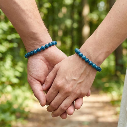 Natural Stone Beaded Bracelets for Women Men - 8MM Semi-Precious Stones Bracelets