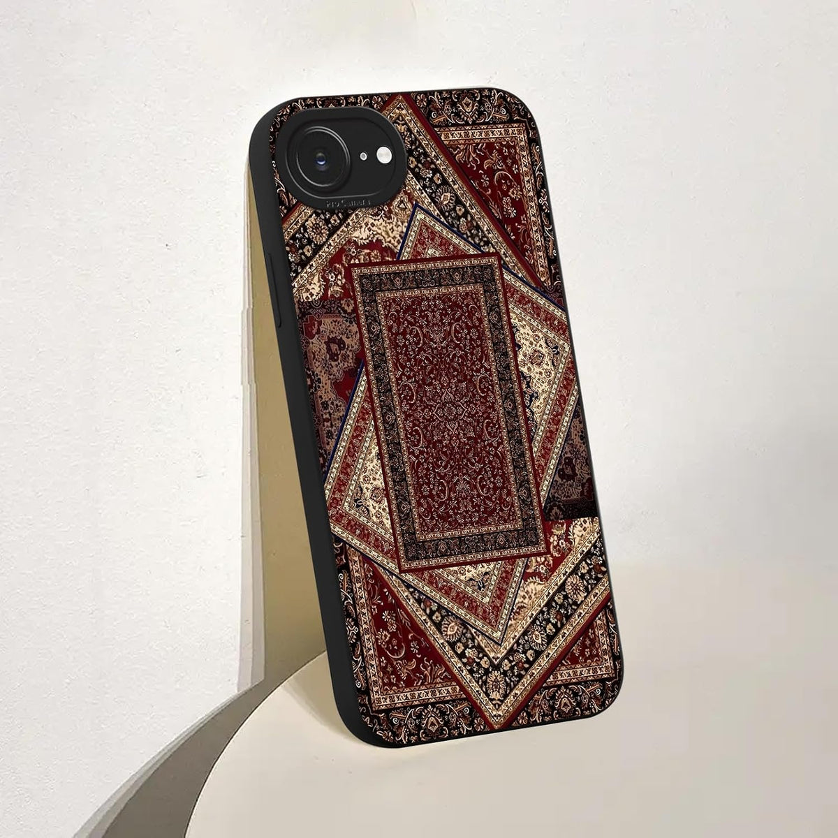 iPhone 16e/iPhone 17e 6.1 Phone Case. Retro Persian Carpet Oriental Rug Aesthetics Print TPU Shockproof Full-Body Protective Case Cover Funda