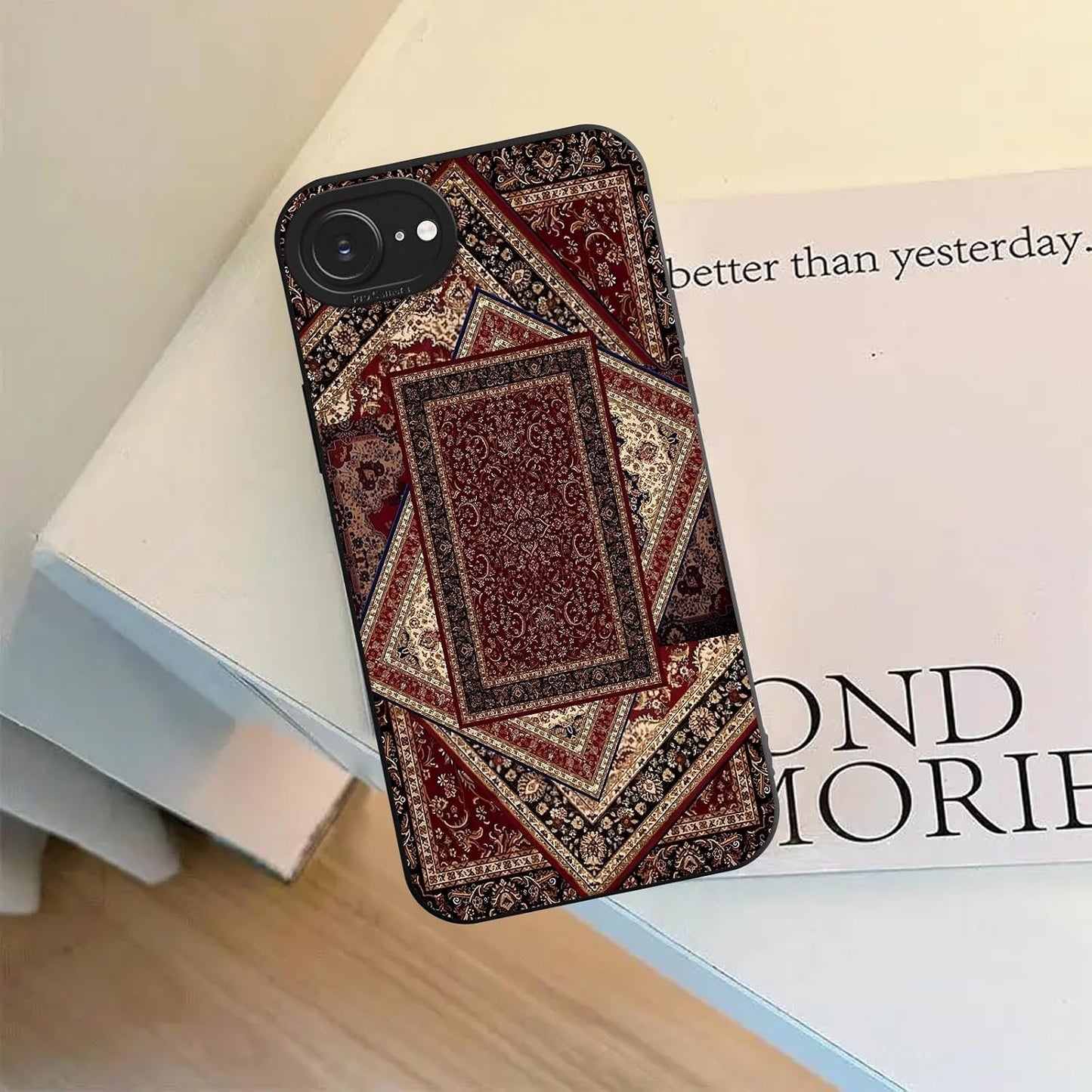 iPhone 16e/iPhone 17e 6.1 Phone Case. Retro Persian Carpet Oriental Rug Aesthetics Print TPU Shockproof Full-Body Protective Case Cover Funda
