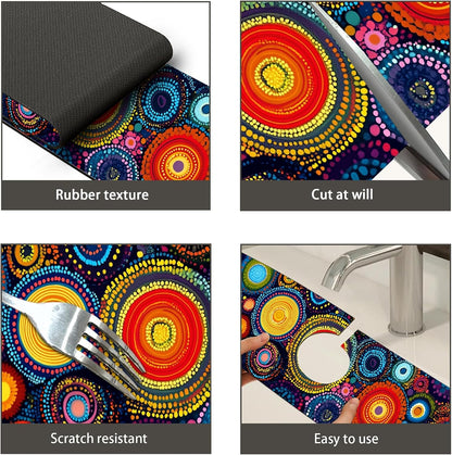 Sinkmat Absorbing Mat. Fast Drying Splash Guard for Kitchen & Bathroom - Non-Slip Water Absorbing Drying Pad Behind Faucet