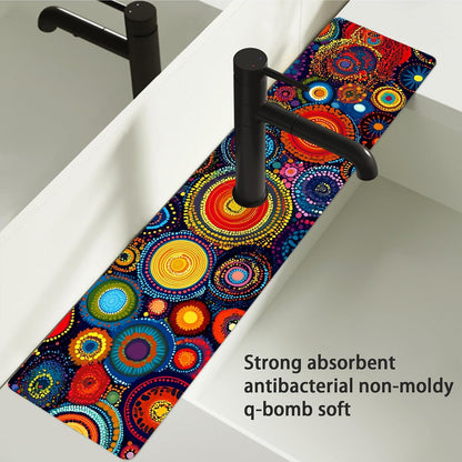 Sinkmat Absorbing Mat. Fast Drying Splash Guard for Kitchen & Bathroom - Non-Slip Water Absorbing Drying Pad Behind Faucet