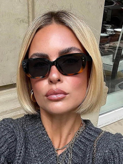 1 PC Women's Classic Square Fashion Sunglasses Casual Design Vintage For Outdoor