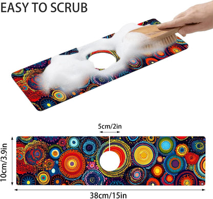 Sinkmat Absorbing Mat. Fast Drying Splash Guard for Kitchen & Bathroom - Non-Slip Water Absorbing Drying Pad Behind Faucet