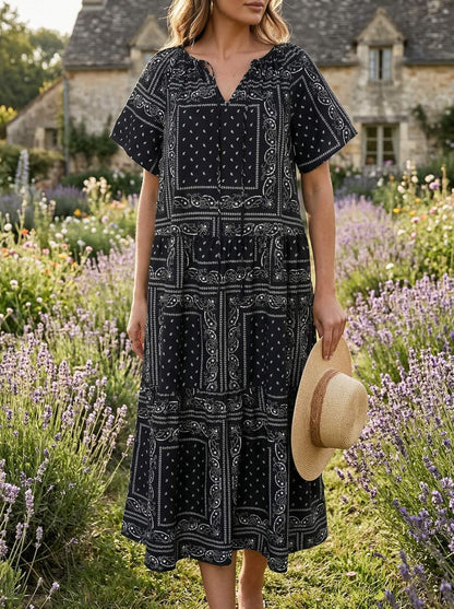 Womens 2026 Summer Maxi Dresses Short Sleeve Boho Beach Shirt Dresses Loose Vacation Outfits Sundresses